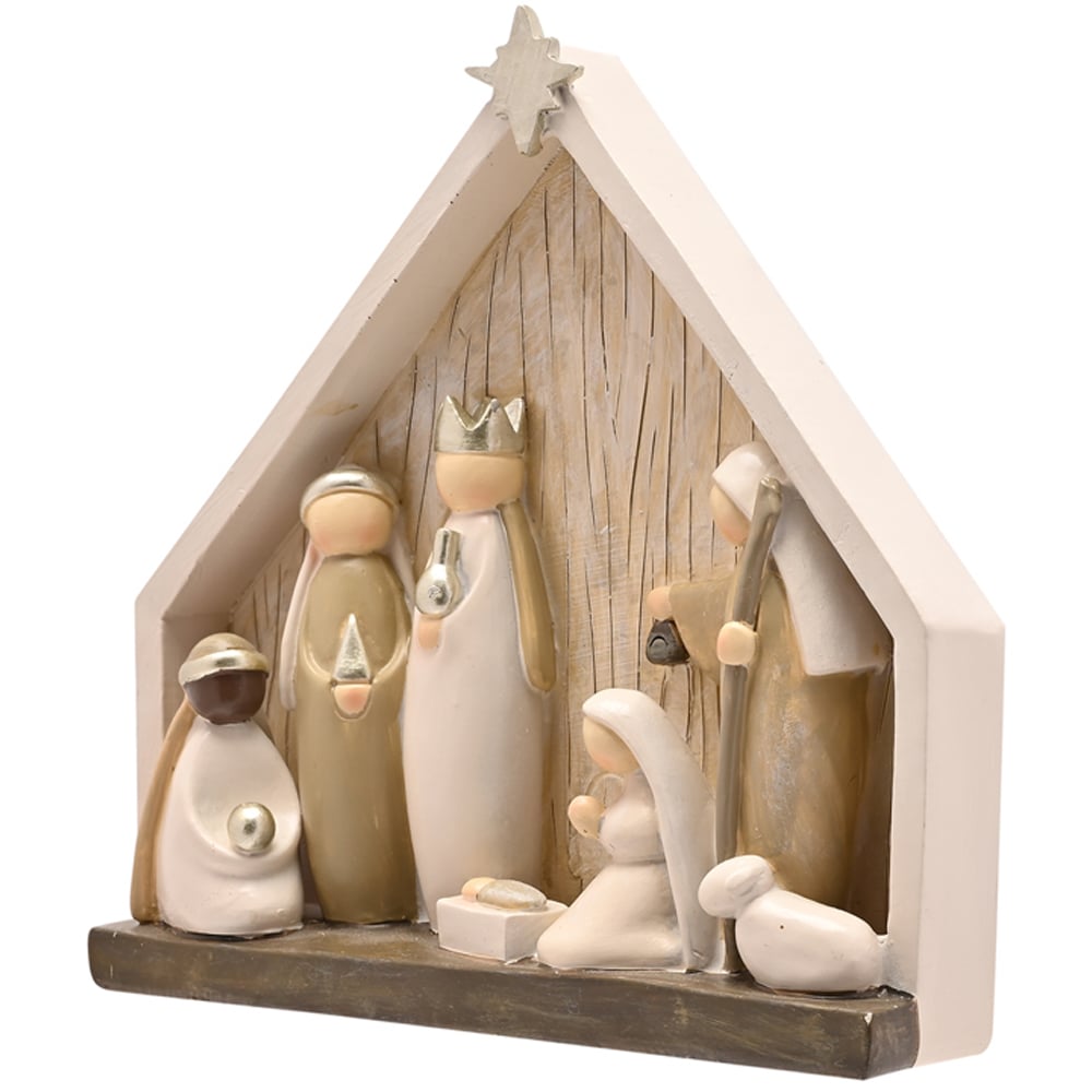 The Seasonal Gift Co. Nativity Scene in Stable Resin Christmas Decoration Image 2