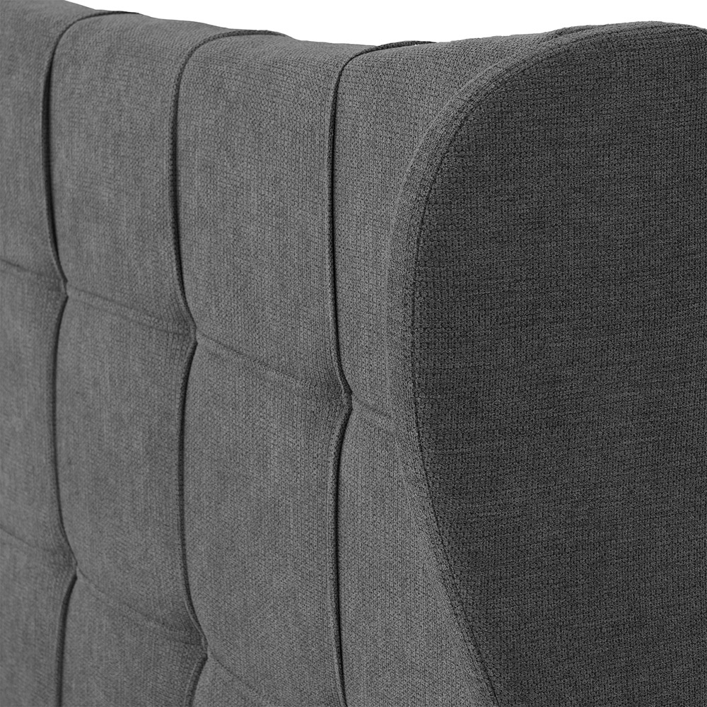 Seconique Verona Double Grey Fabric Bed Frame Image 5