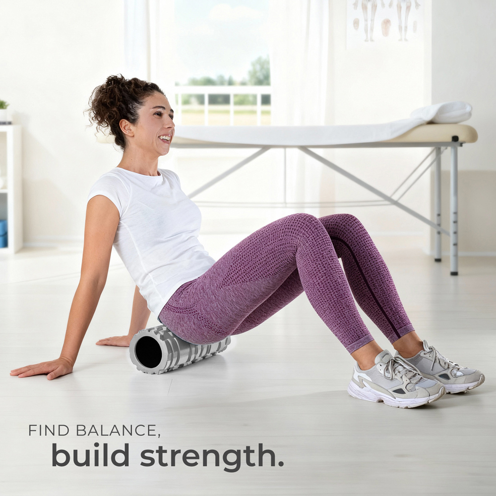 tectake Grey Textured Surface Foam Roller 2 Pack Image 8