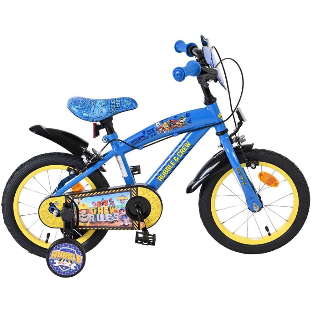 Volare Rubble and Crew Kids 14 inch Multicolour Bike with Stabilisers Image 6
