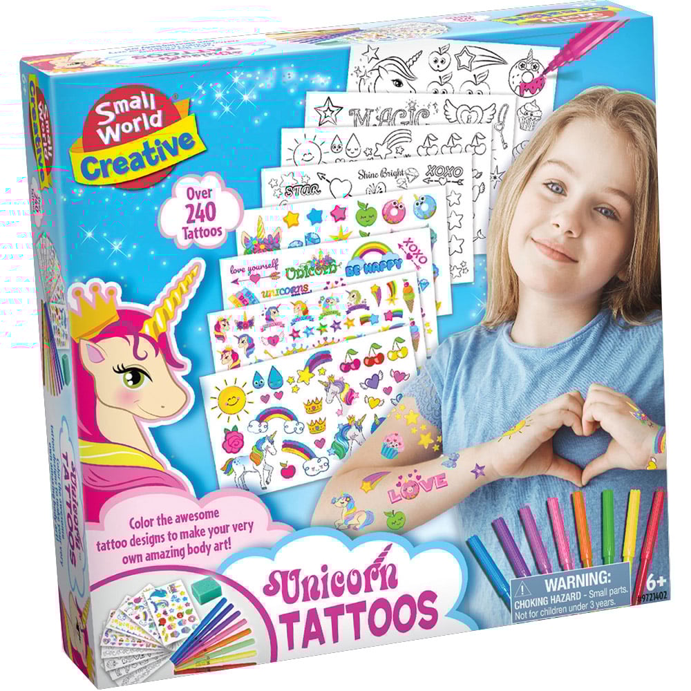Small World Toys Make Your Own Unicorn Tattoo Kit Image 1