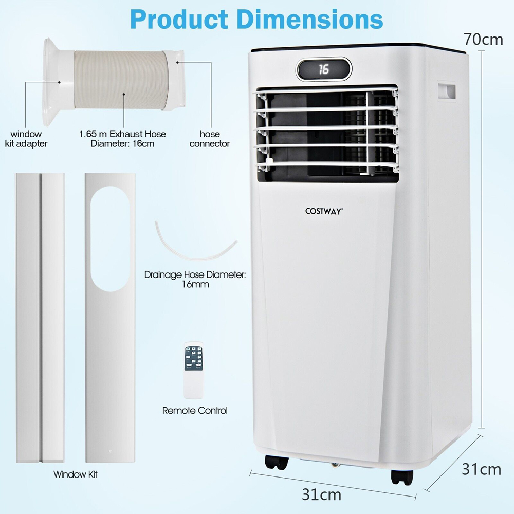 Costway 9000BTU Portable Air Conditioner with WiFi Image 9