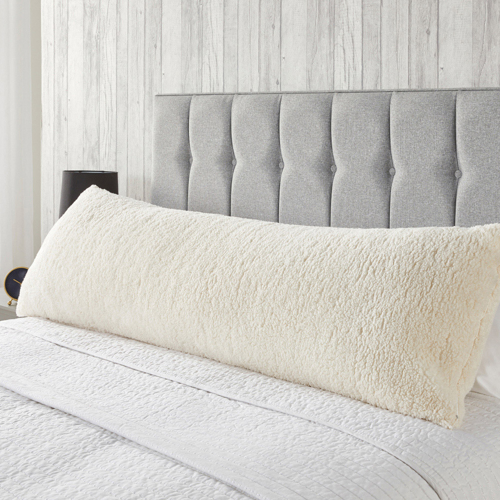Downland Huggleland Double Cream Fleece Bolster Pillow Image 2