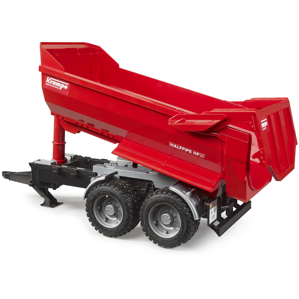 Bruder Kids Krampe Tandem-Halfpipe Tipping Trailer Playset Model Image 6
