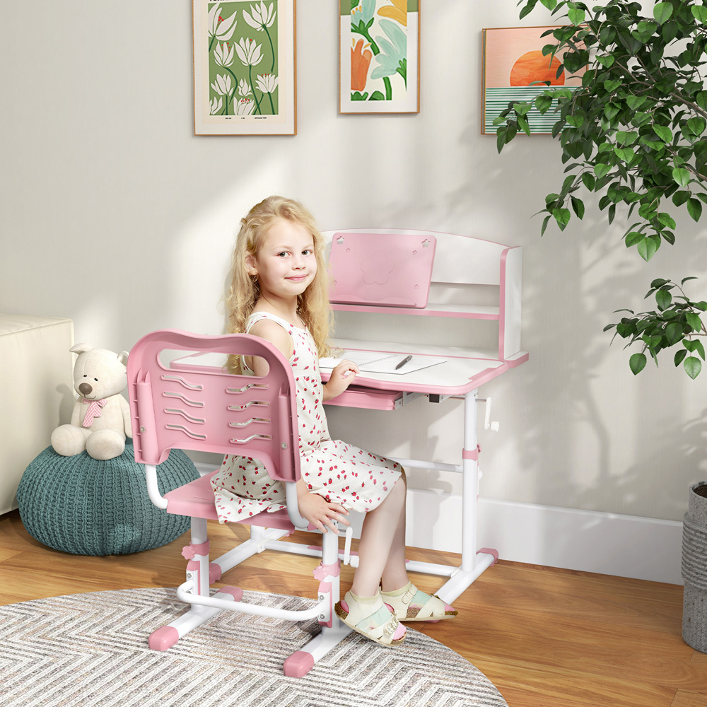 Tommy Toys Pink Kids Desk and Chair Set Image 5