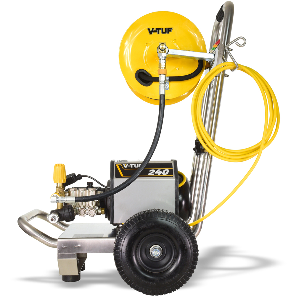 V-TUF Industrial Mobile Electric Pressure Washer 100Bar with Hose Reel Image 2