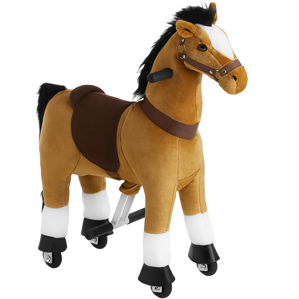 tectake Sabrina 4 Wheels Rocking Horse with Non Slip Pedals 76 x 29 x 85cm Image 1