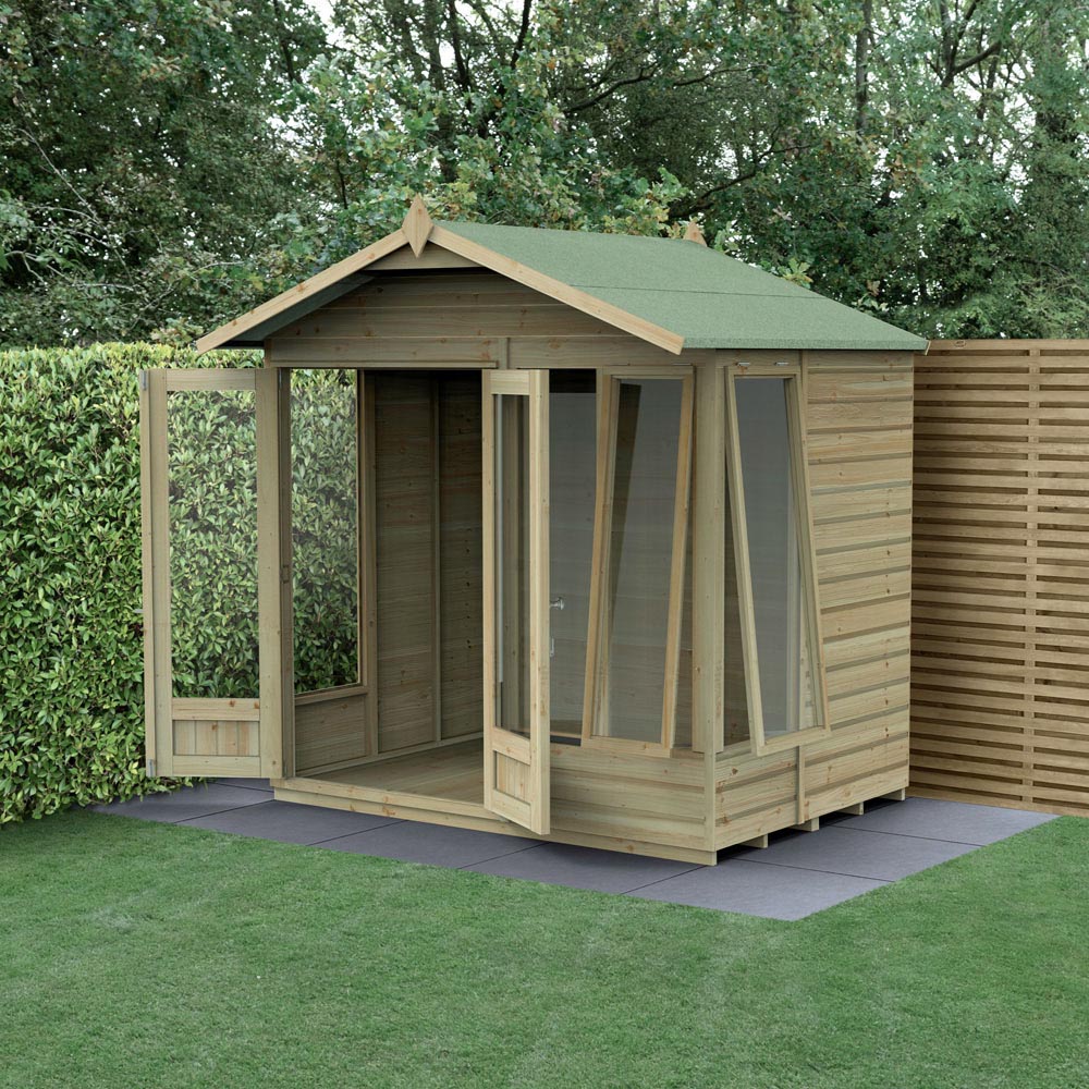 Forest Garden Beckwood 7 x 5ft 2 Opening Shiplap Apex Summerhouse Image 2