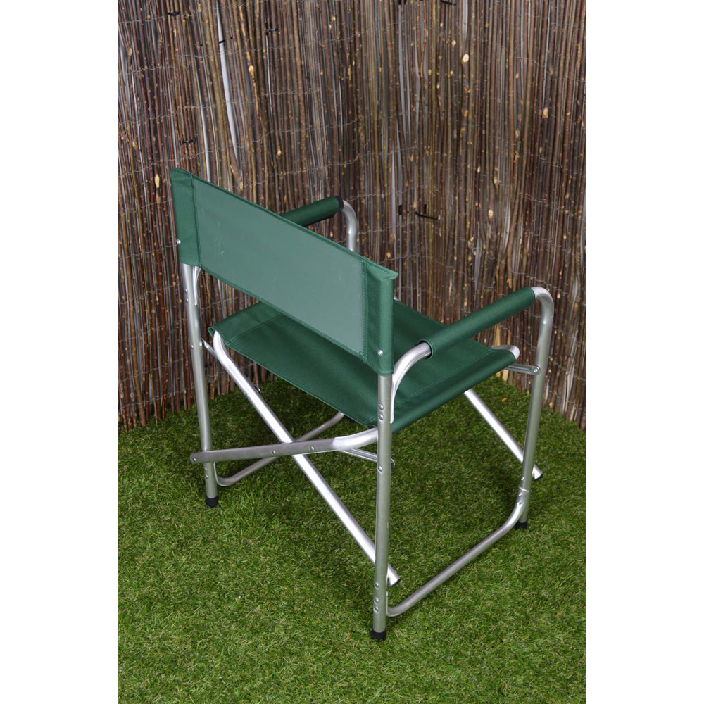 Samuel Alexander Green Aluminium and Canvas Director Chair Image 4