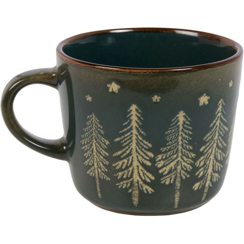 Pack of 4 Nordic Pine Conical Mugs Green Image 3