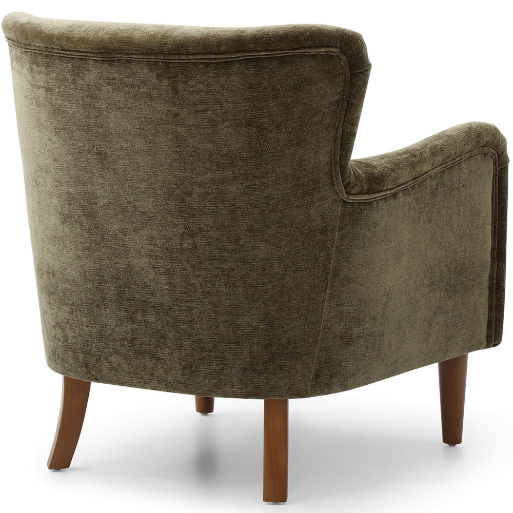 Roberta Olive Chenille Wingback Armchair Image 5