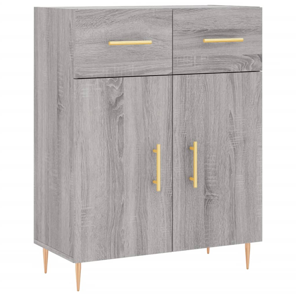 vidaXL 4 Door Grey Highboard Image 5