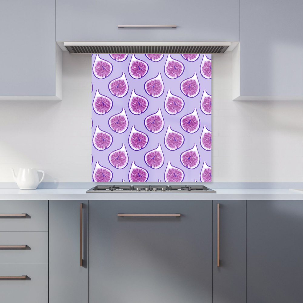 Warren Reed Designer Modern Fig Pattern Glass Kitchen Splashback 65 x 70cm Image 1