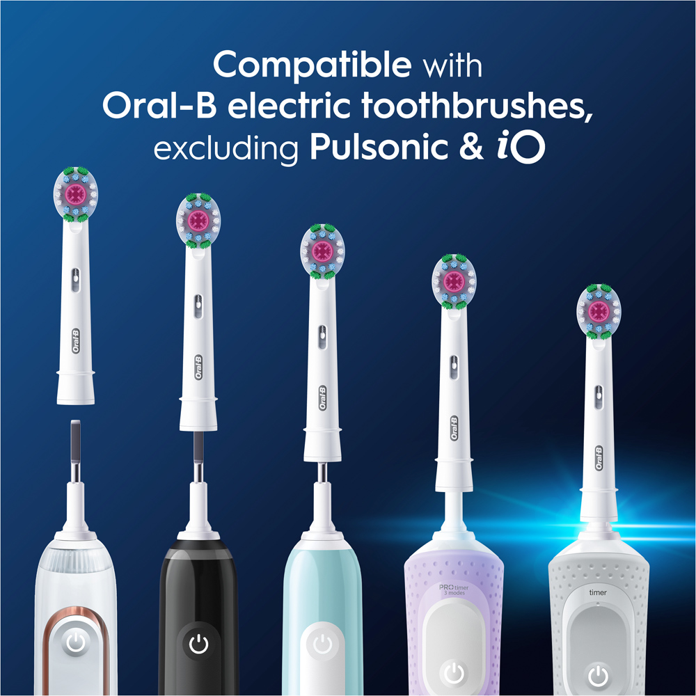 Oral-B Pro 3D White Toothbrush Heads 8 Pack Image 5