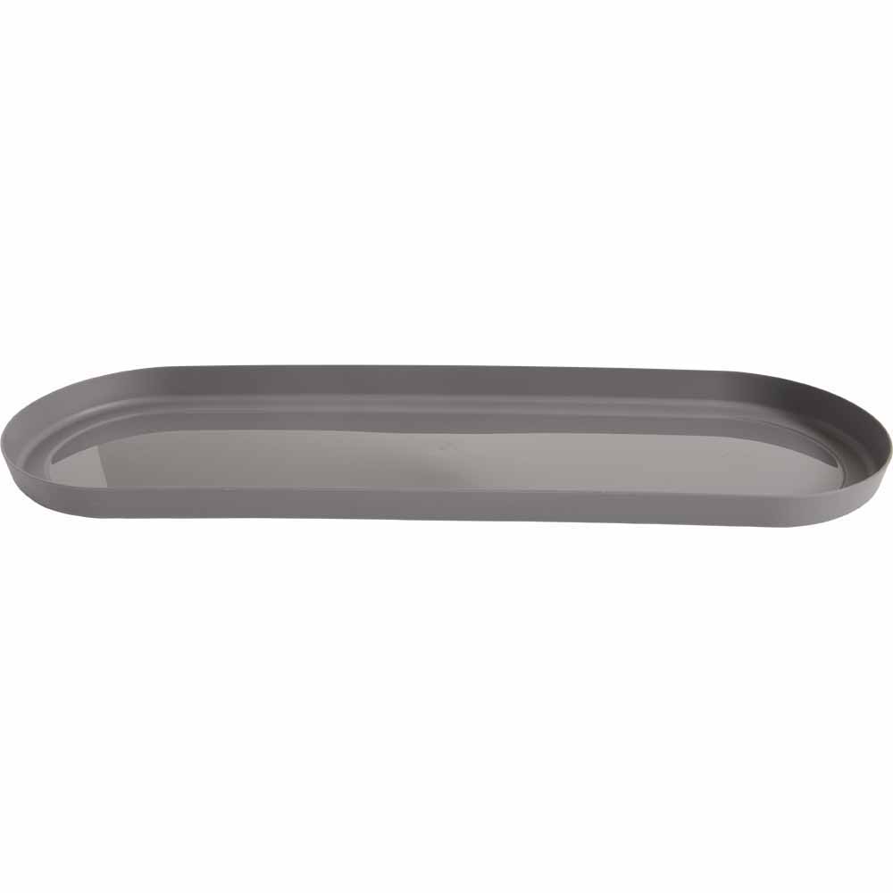 Clever Pots Grey Plastic 50cm Trough Tray Image 1