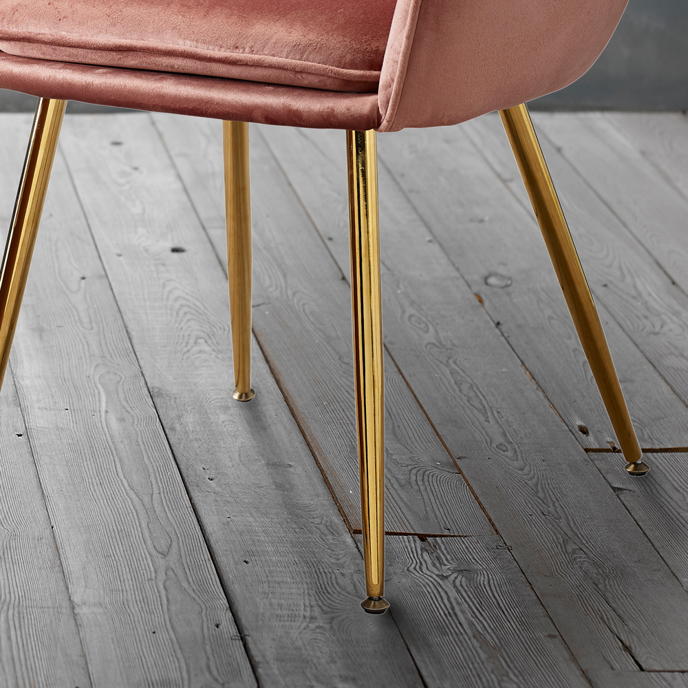 Lara Set of 2 Vintage Pink Dining Chair Image 3