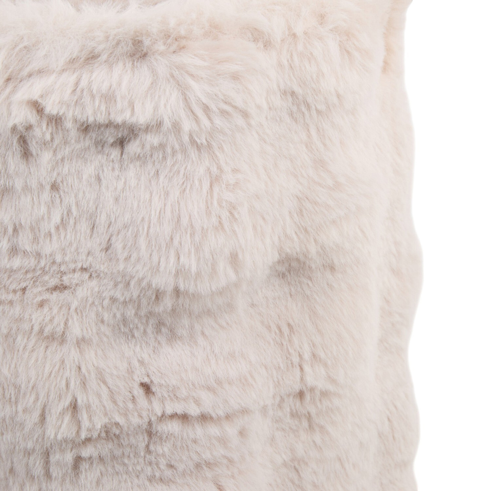 Pack of 2 Faux Fur Baskets White Image 5