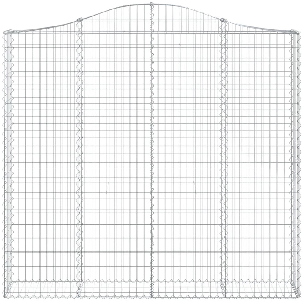 vidaXL Silver Galvanised Iron Gabion Basket 200 x 30 x 180/200cm 4 Pack Image 2