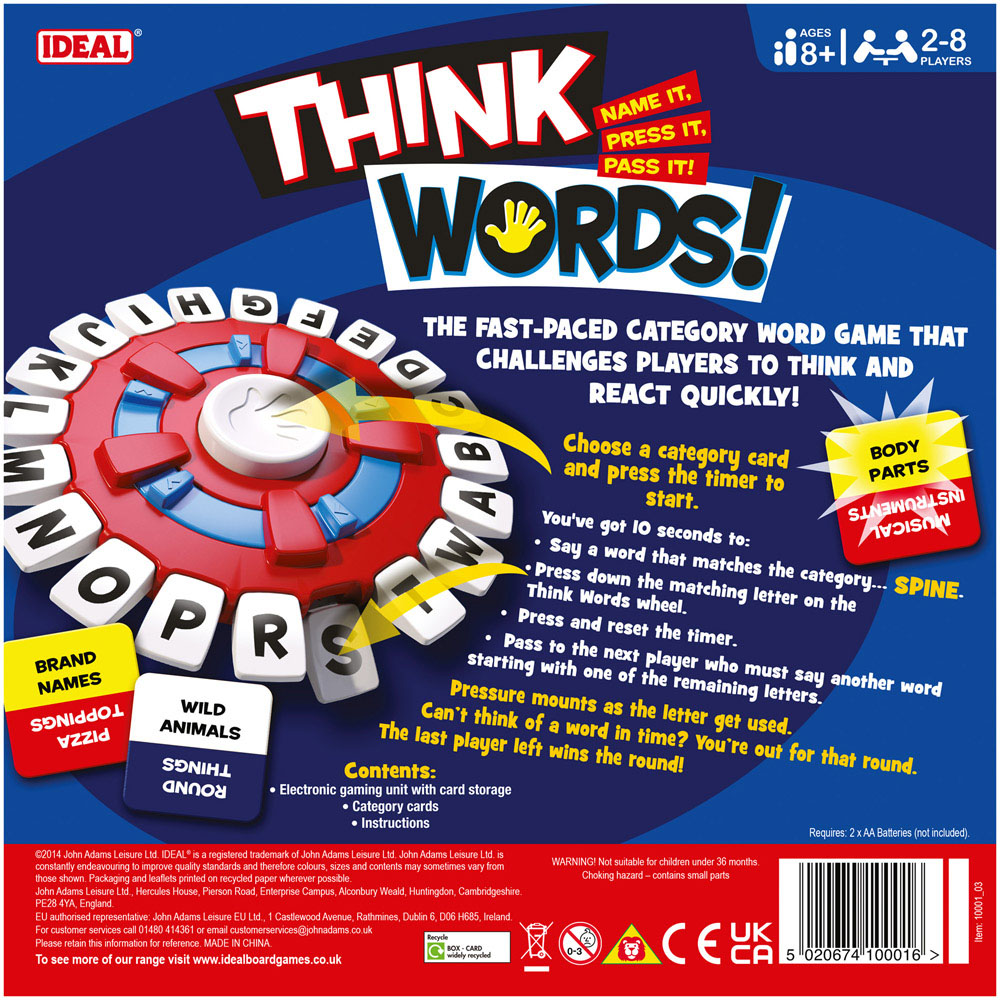 Ideal Think Words Card Game Image 3
