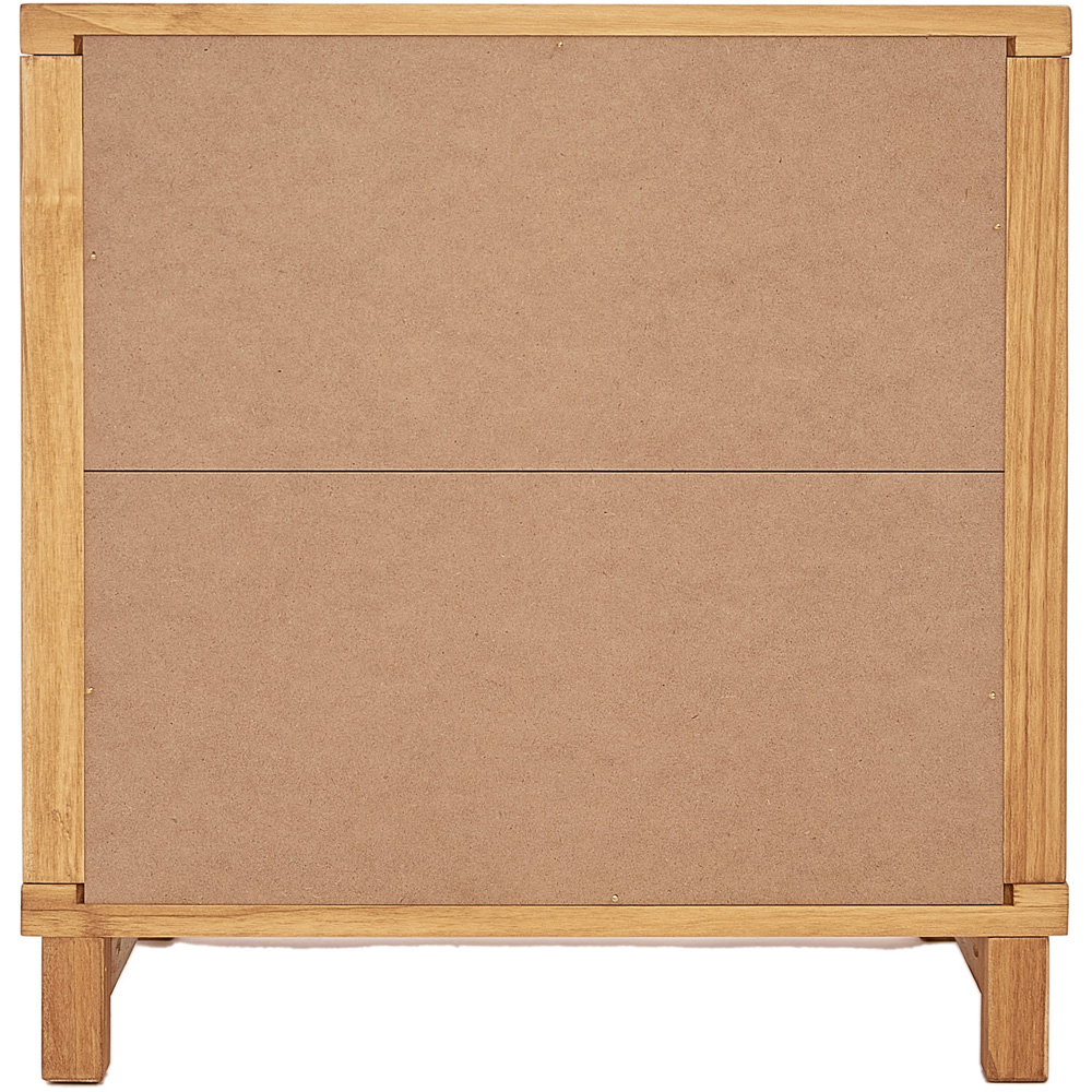 Grotti 2 Drawer Waxed Bedside Table Image 4