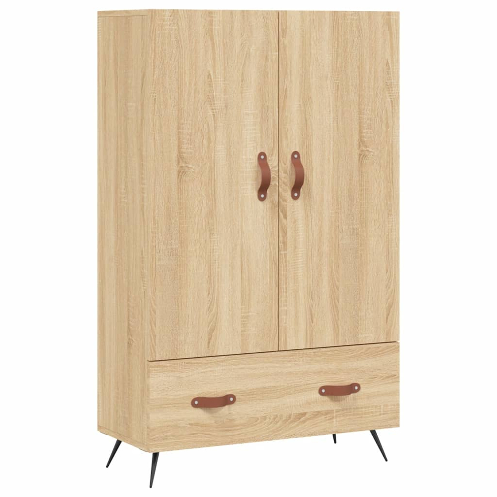 vidaXL 2 Door Single Drawer Sonoma Oak Highboard Image 2