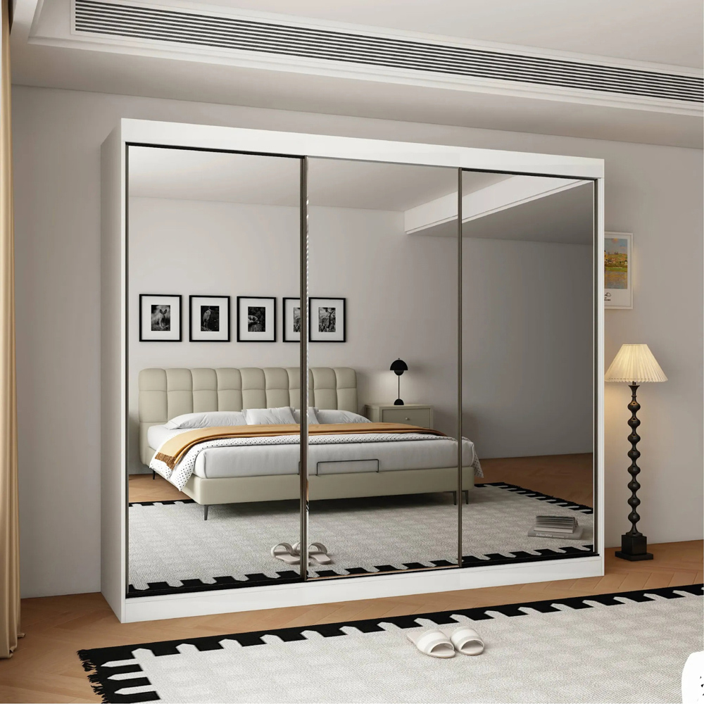ARTESA Oracle 3 Door Full Mirrored Sliding Wardrobe Image 4