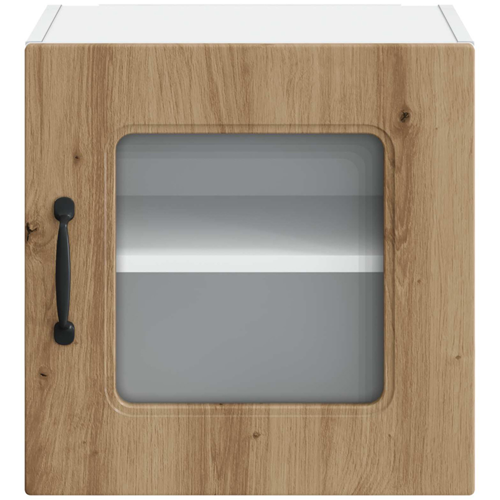 vidaXL Kalmar Single Glass Door Artisan Oak Wall Mounted Kitchen Cabinet Image 4