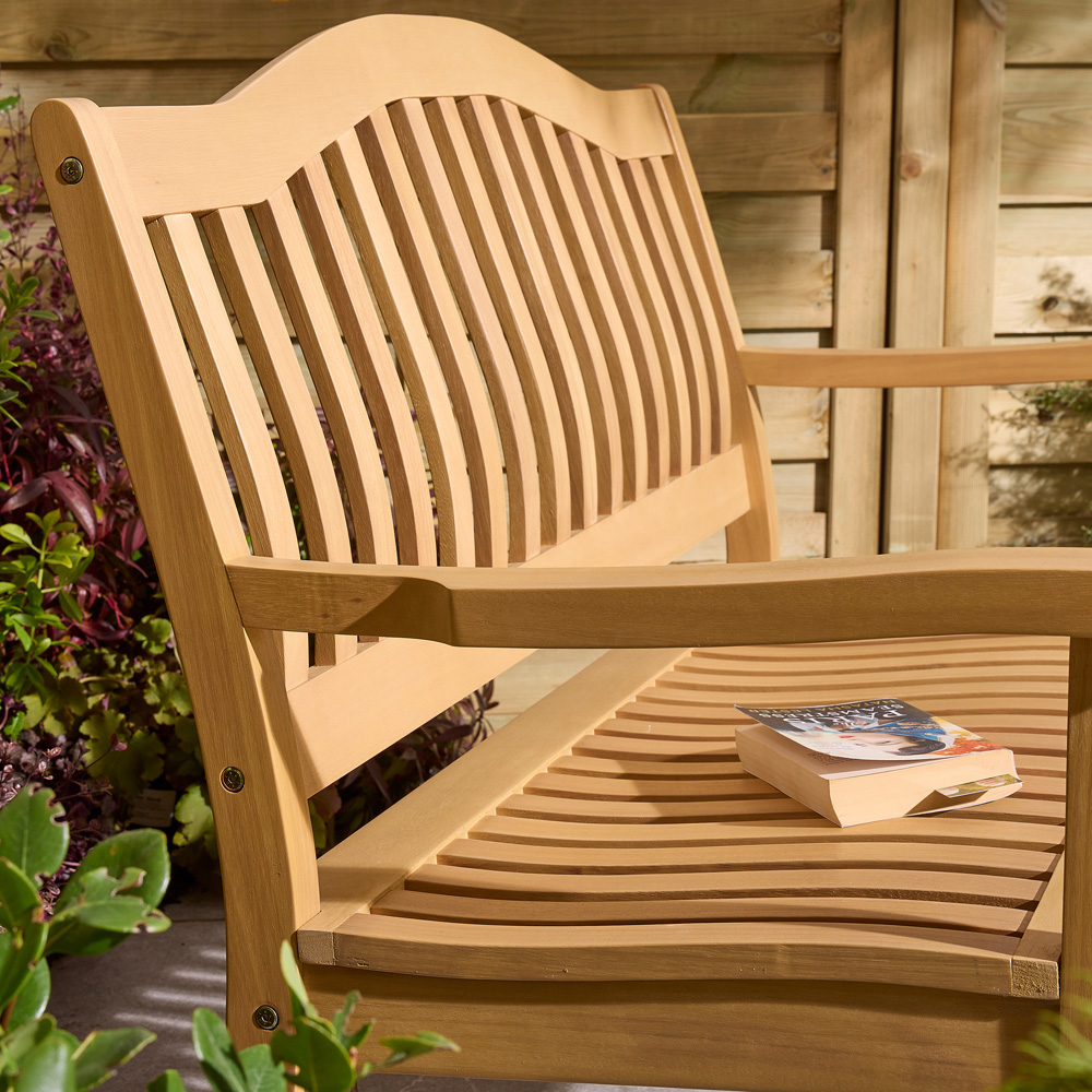 Rowlinson Hemsway 2 Seater Natural Garden Bench Image 5