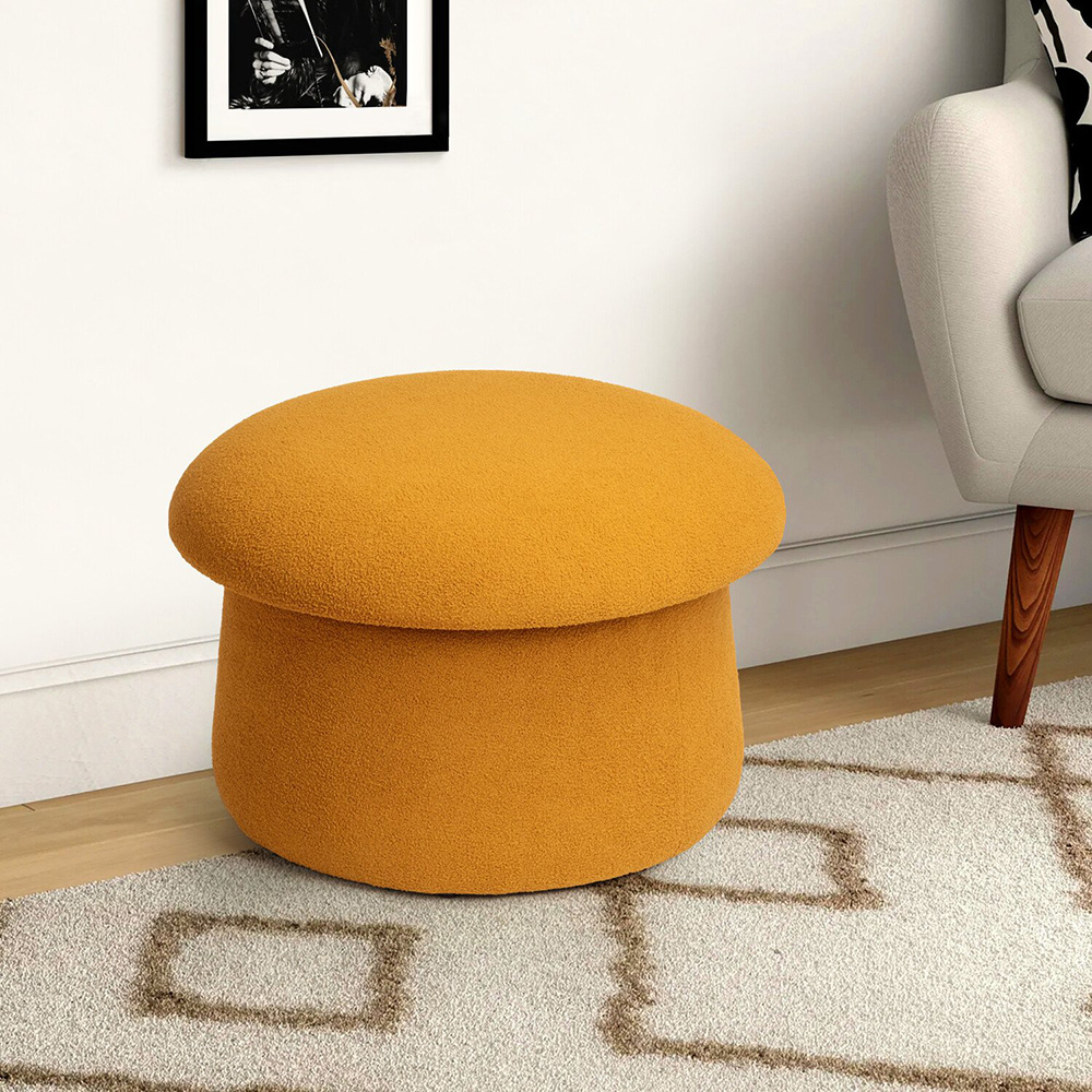 Mustard Large Mushroom Footstool Image 3