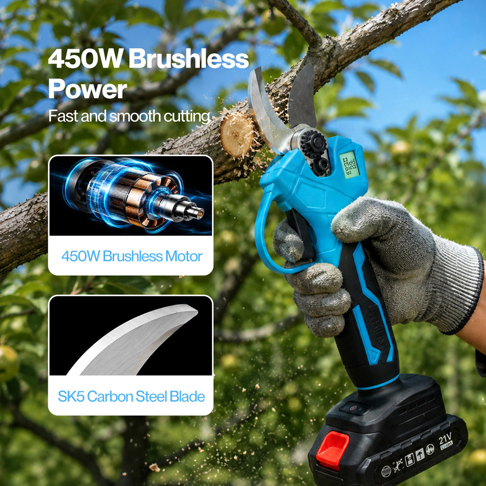 Traderight Brushless Cordless Pruning Shears 450W Image 5