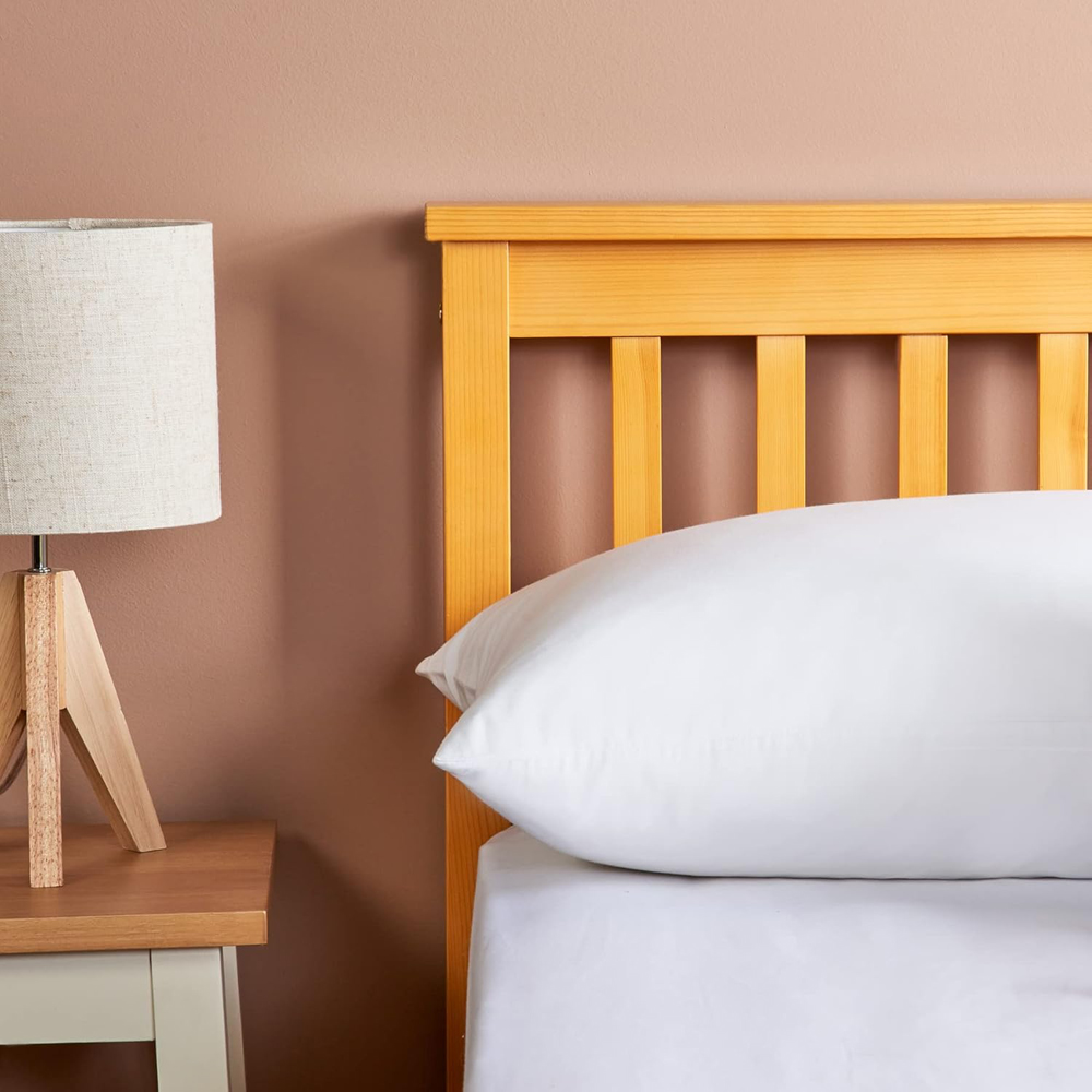 Home Treats Double Wooden Bed Frame with Mattress Image 6