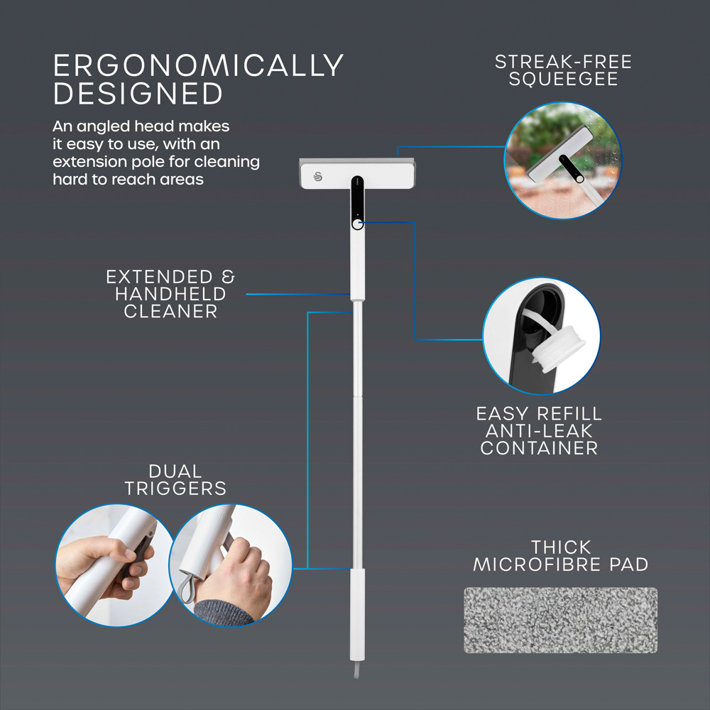 Swan Elevate 2-in-1 Extendable Spray and Squeegee Window Cleaning Tool Image 5