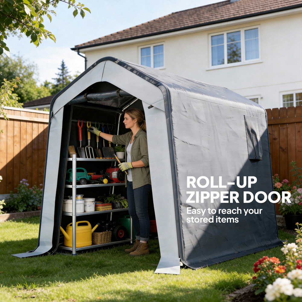 Outsunny  7.8 x 5.9ft  Portable Storage Shed Image 5