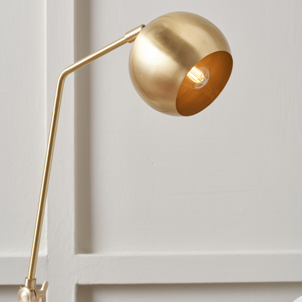 Pacific Lifestyle Eloise Gold Metal Marble Foot Retro Table Lamp Image 3