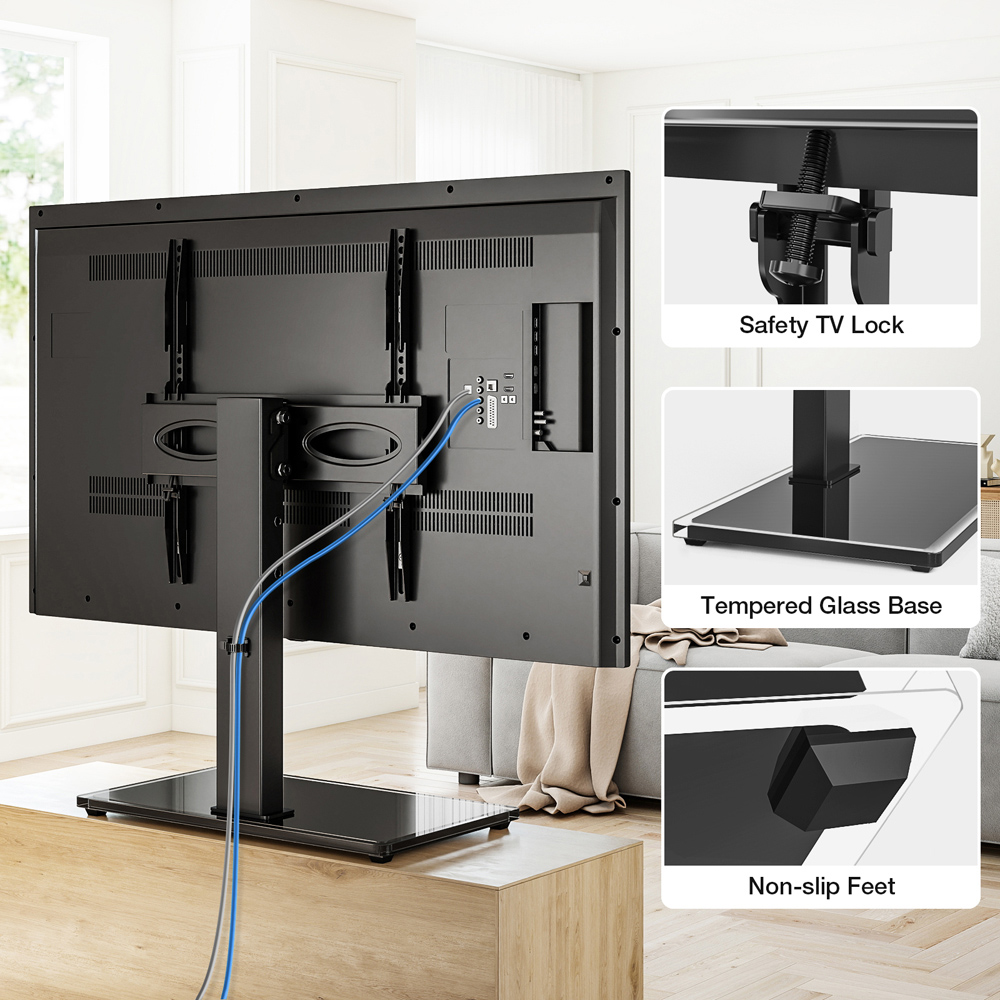TTAP Black Tabletop TV Stand Image 6