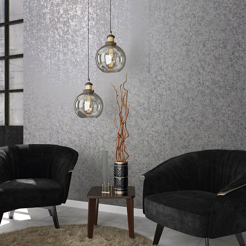 Galerie Industrial Effects Silver and Matte Grey Wallpaper Image 6