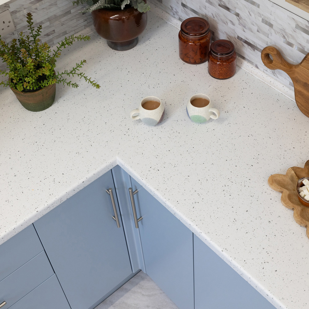 d-c-fix White Granite Quartz Matt Self-Adhesive Plastic Vinyl Wrap Film 67.5cm x 15m Image 1