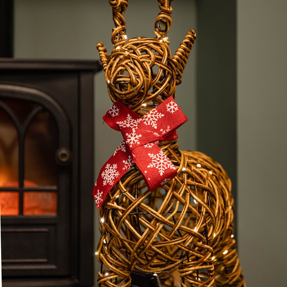 Samuel Alexander Light Up Brown Reindeer Christmas Decoration Image 4