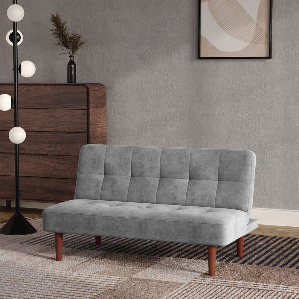 Living and Home Modern Grey Double Sleeper Sofa Bed Image 7