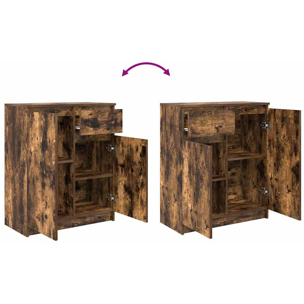 vidaXL 2 Door Single Drawer 3 Shelf Sonoma Oak Sideboard Image 8