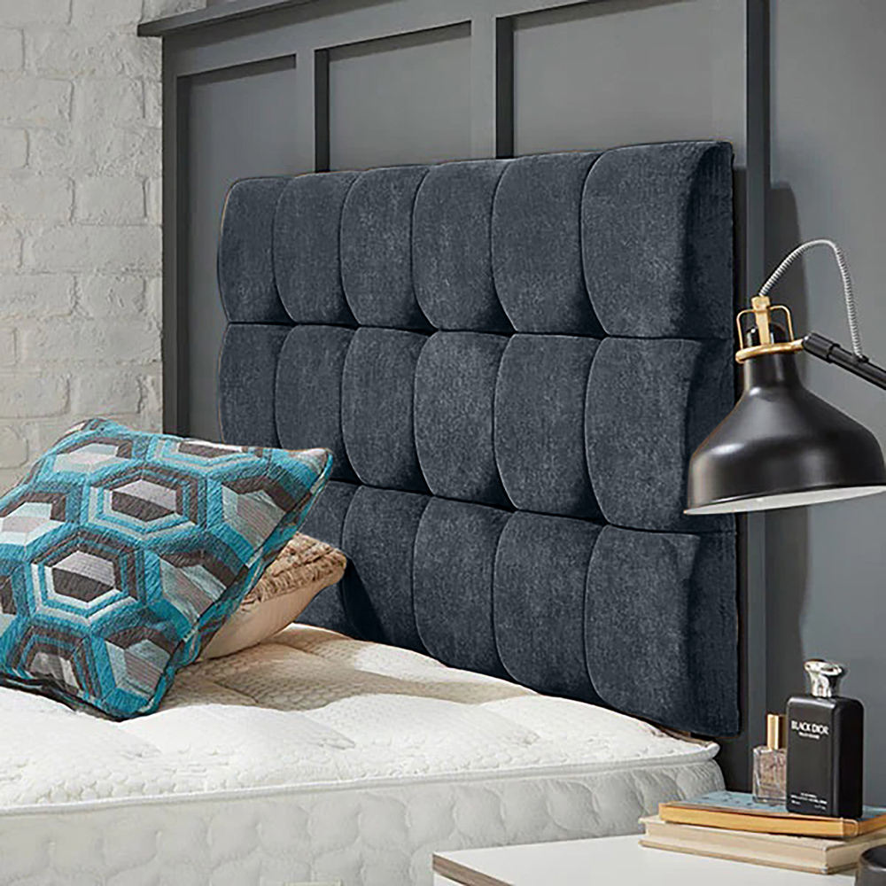 Eleganza Home Winston Double Charcoal Naples Strutted Headboard Image 2
