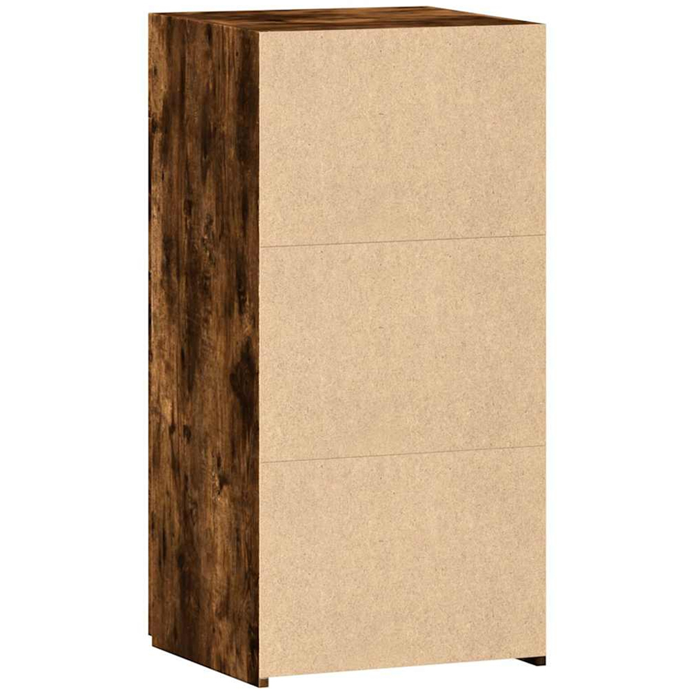 vidaXL Single Door Single Drawer Smoked Oak Sideboard Image 6