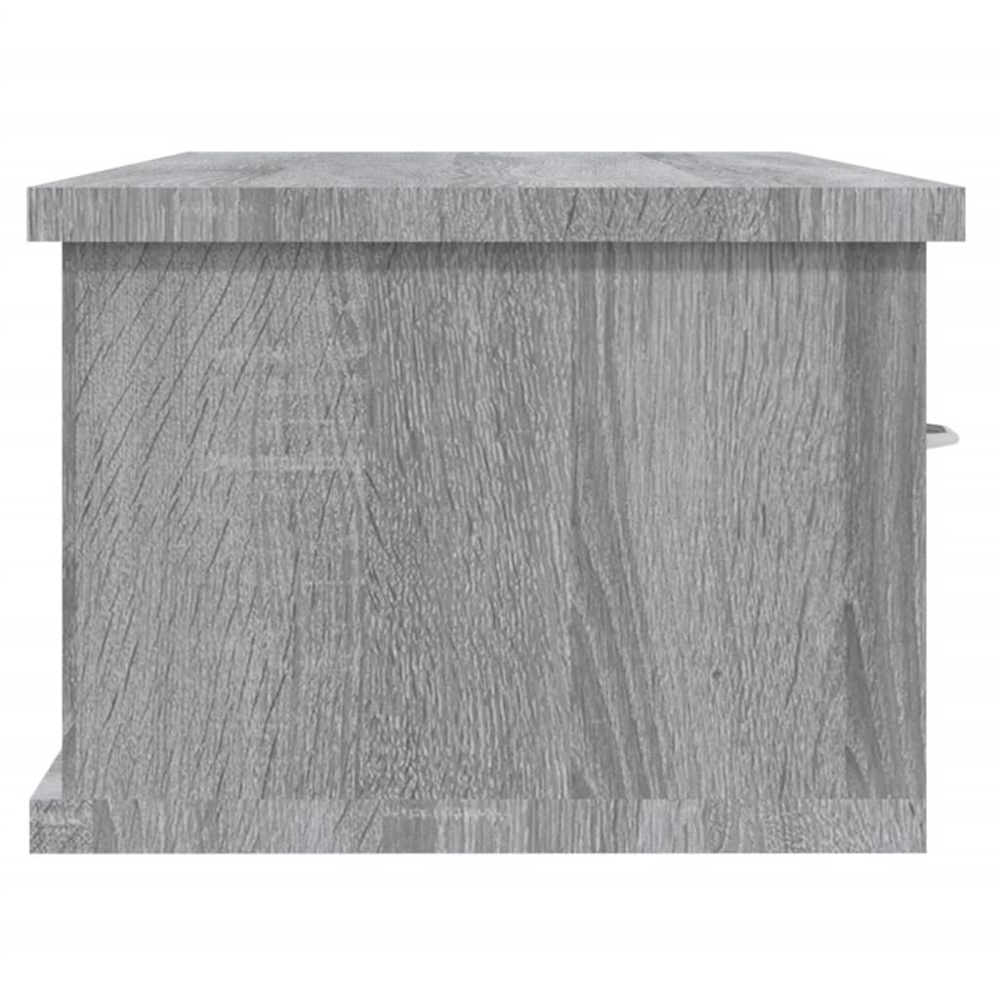 vidaXL 3 Drawer Grey Sonoma Wall Cabinet Image 5