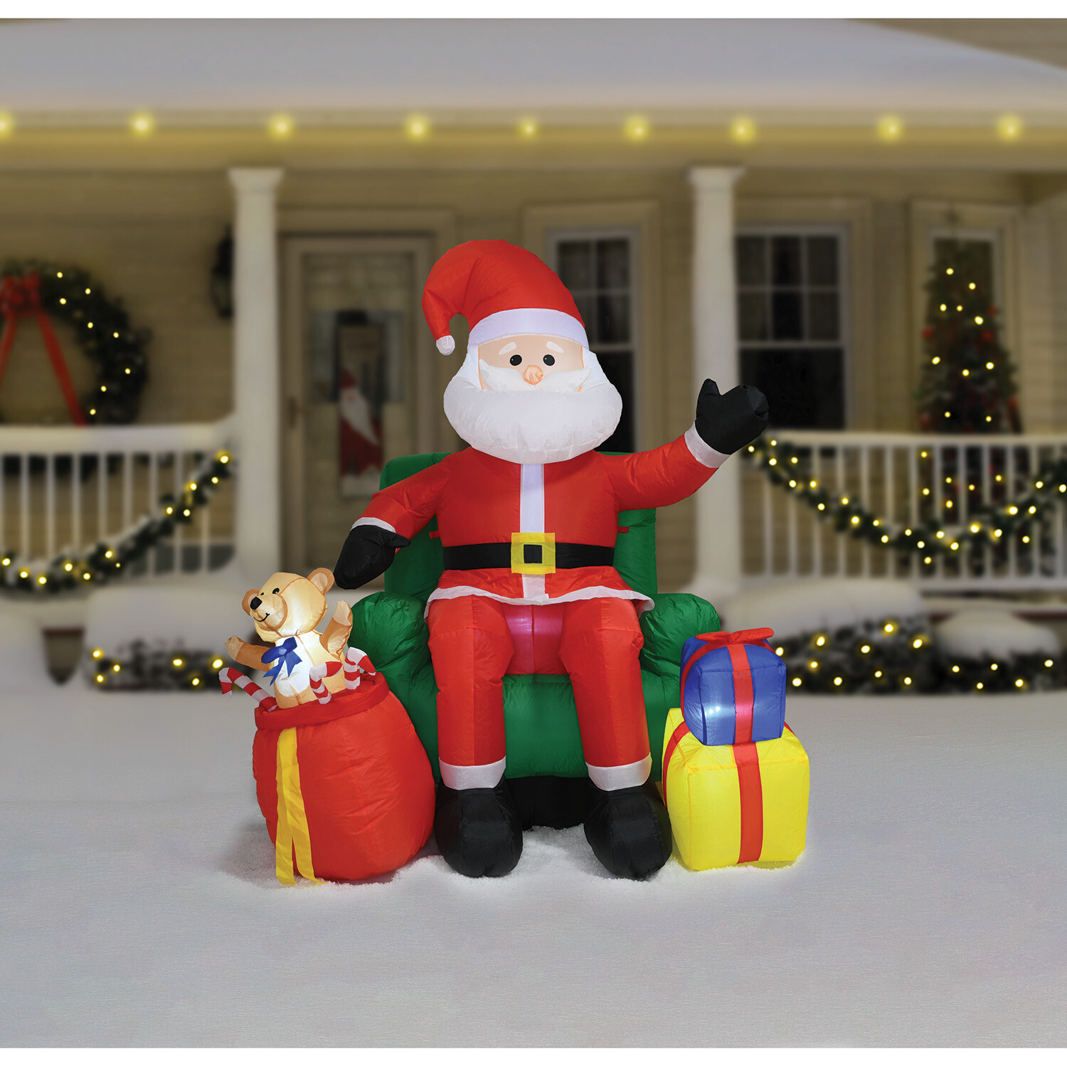Armchair Inflatable Santa 6ft Image 1