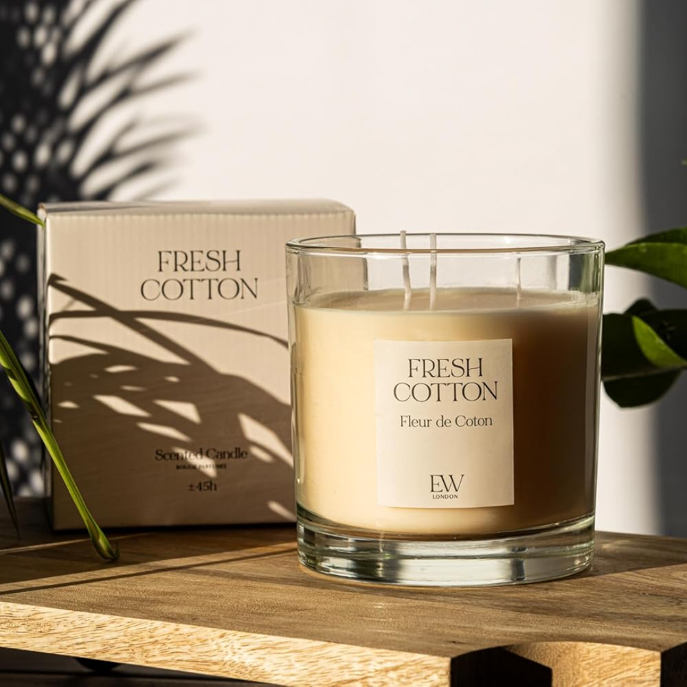 Marco Paul Fresh Cotton Scented Candle Jar Glass Image 3