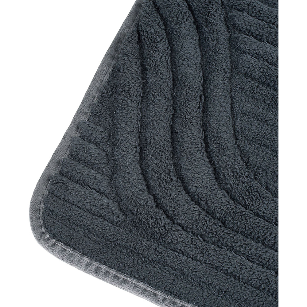 Living and Home Dark Grey Minimalist Wavy Geometric Non-Slip Sofa Mat 70 x 70cm Image 6