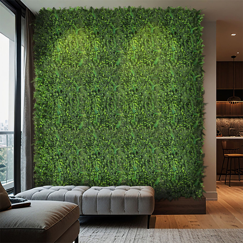 Living and Home Dark Green Artificial Plant Hedge Wall Panel 60 x 40cm Image 2