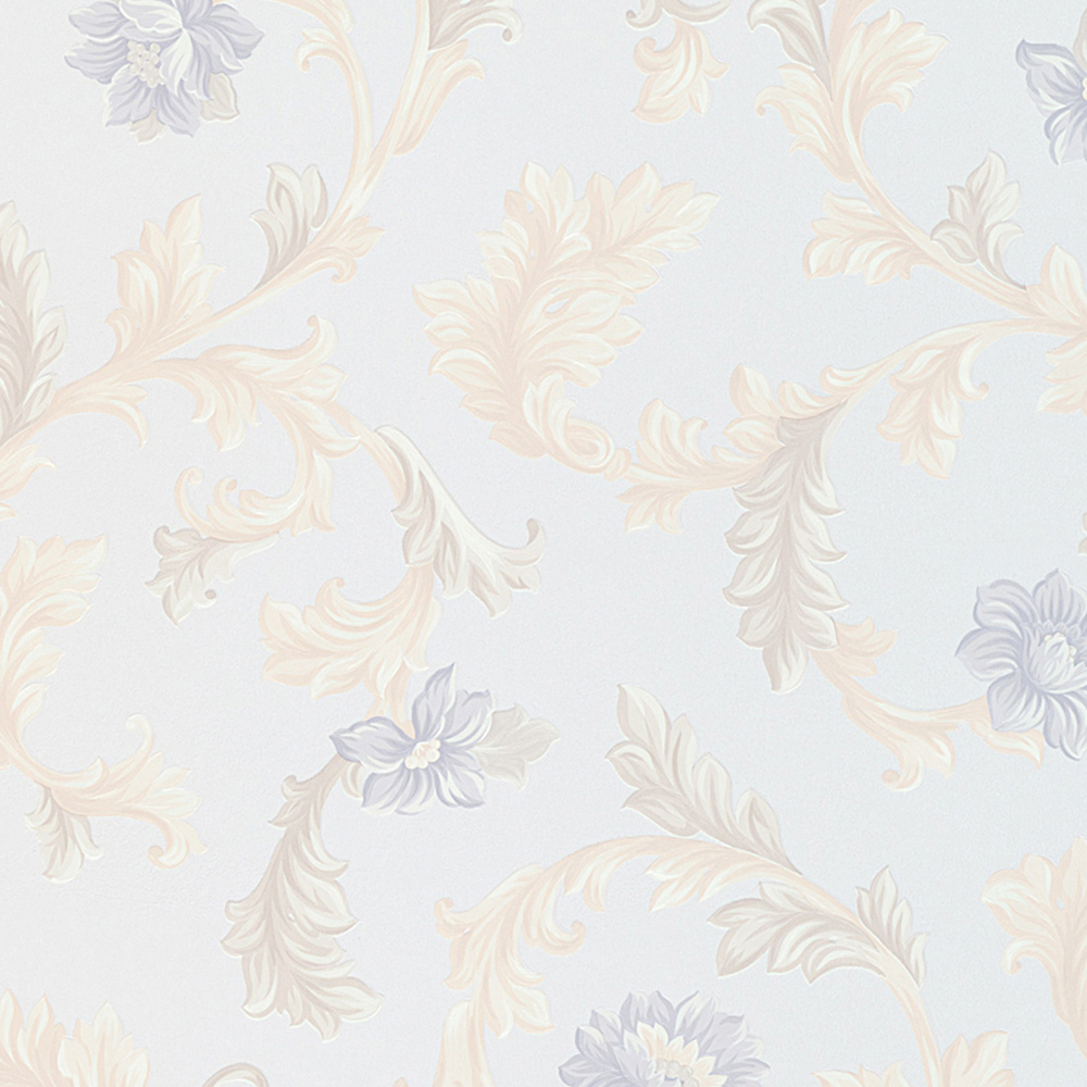 Galerie Neapolis 3 Floral Blue and Beige Wallpaper Image