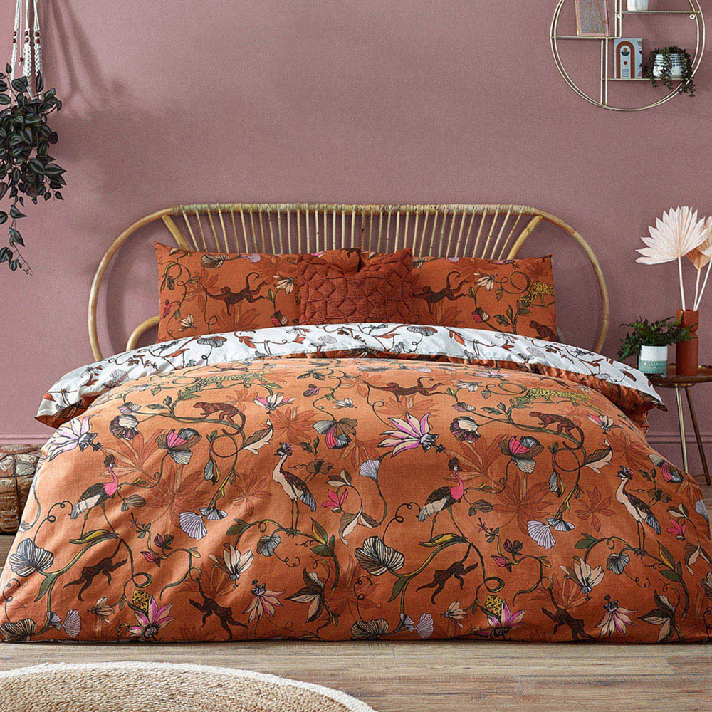 furn. Wildlings Double Multi Tropical Duvet Cover Set Image 1