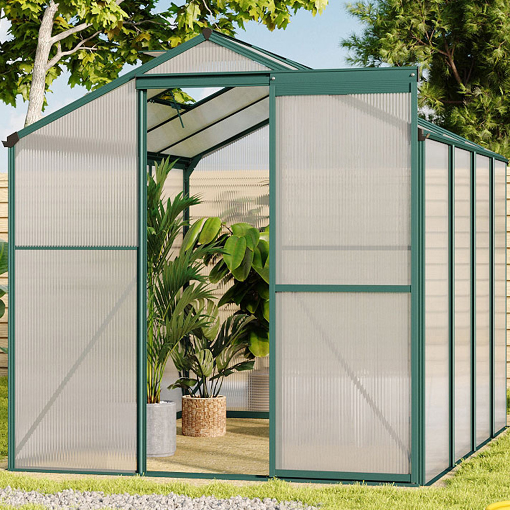 Living and Home Aluminium Frame 6 x 8ft Greenhouse Image 7